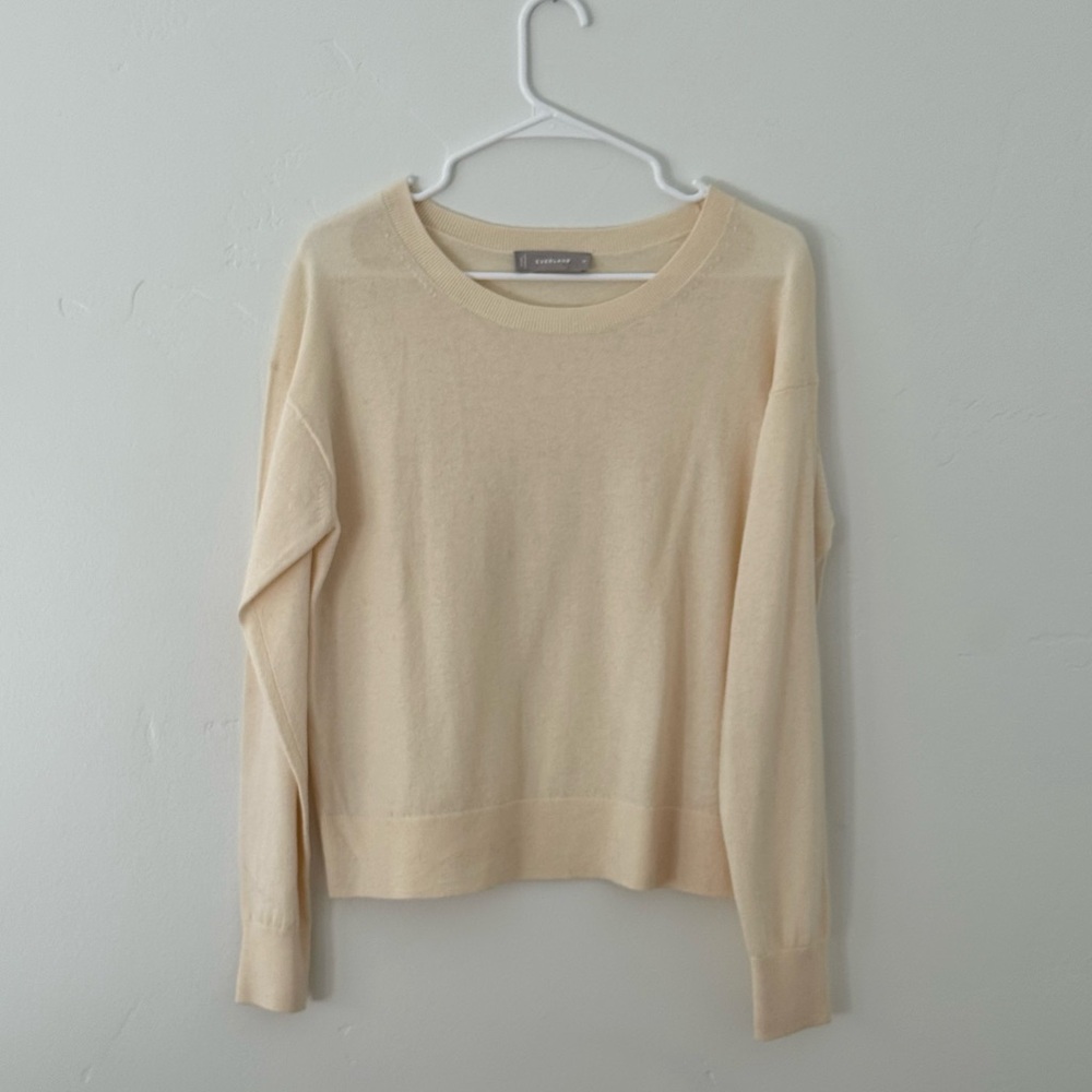 Everlane Cream Crew Neck Sweater